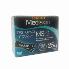 Medisign testovac prouky pro glukometr 50 ks