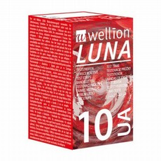 Wellion LUNA UA testovac prouky kyselina moov 10ks