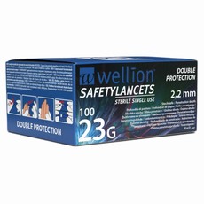 Lancety 23G Wellion SafetyLancets